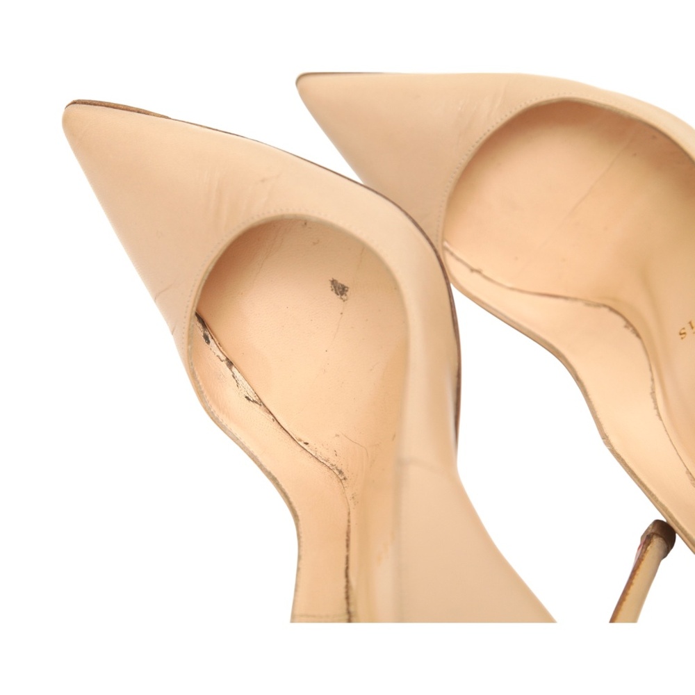 CHRISTIAN LOUBOUTIN Pumps Leather Beige SO KATE 120mm Heels Pointed Toe 38 $845 - Picture 10 of 14